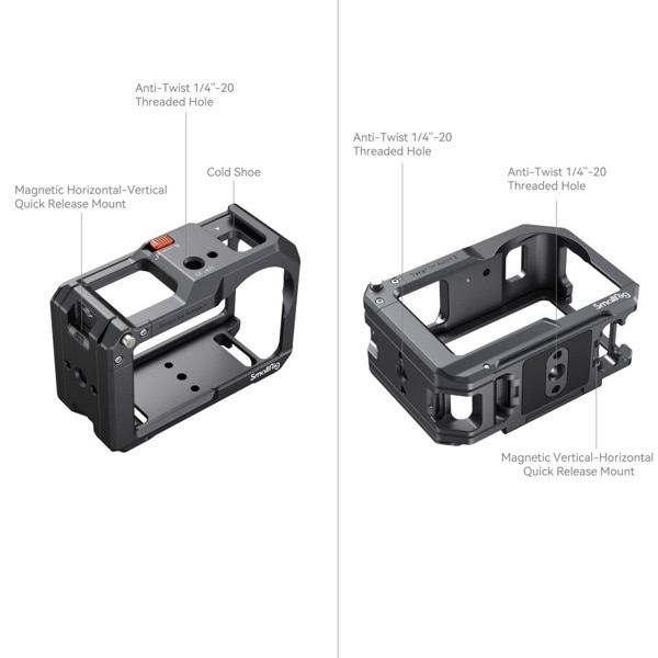 最新品通販DJI OSMO ACTION、smallrig専用ケージ、バッテリー3個 デジタルカメラ