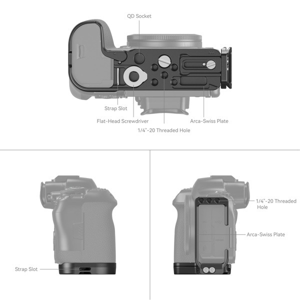 SmallRig(スモールリグ) Canon EOS R6 Mark II/R5/R5 C/R6用L型