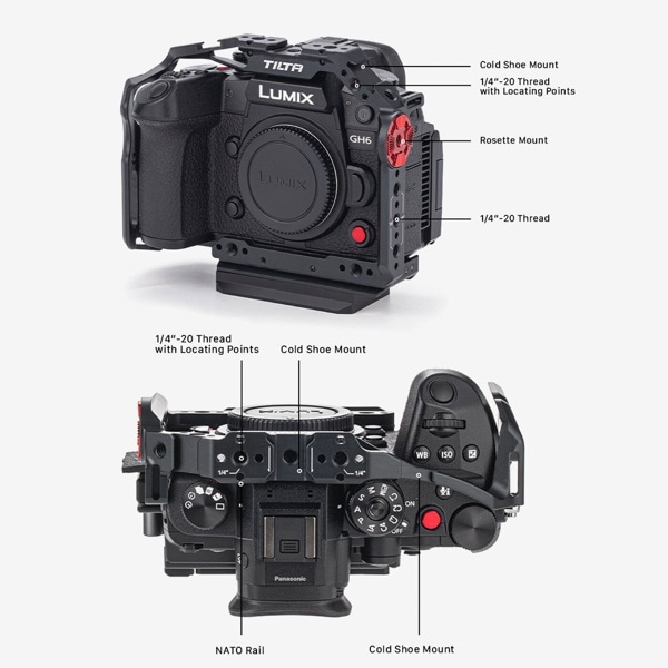 TILTA(ティルタ) Camera Cage for Panasonic GH6 Basic Kit - BLack TA