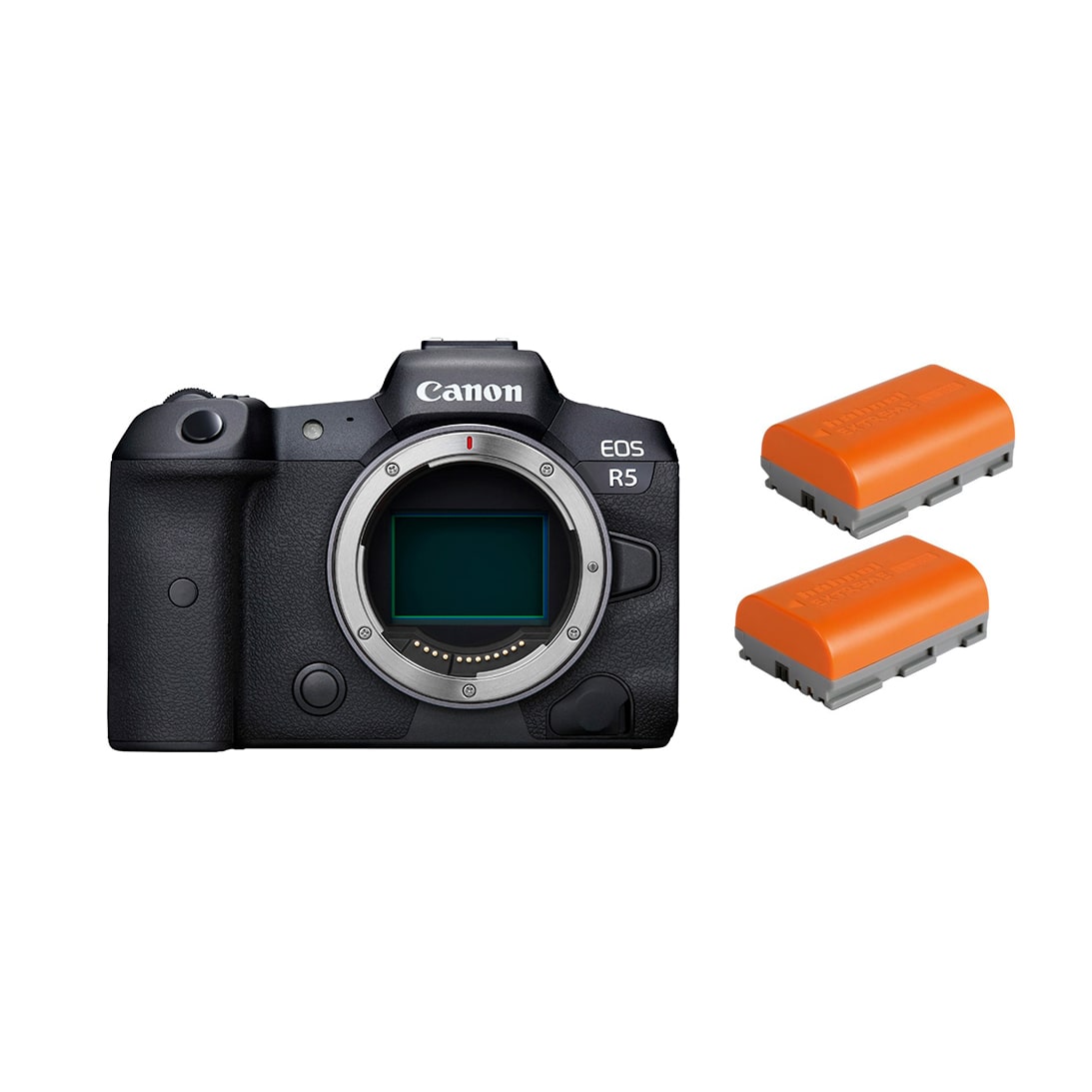 【ポイント2倍/会員価格/半期決算SALE】Canon(キヤノン) EOS R5 ボディ Hahnel バッテリー 2個セット