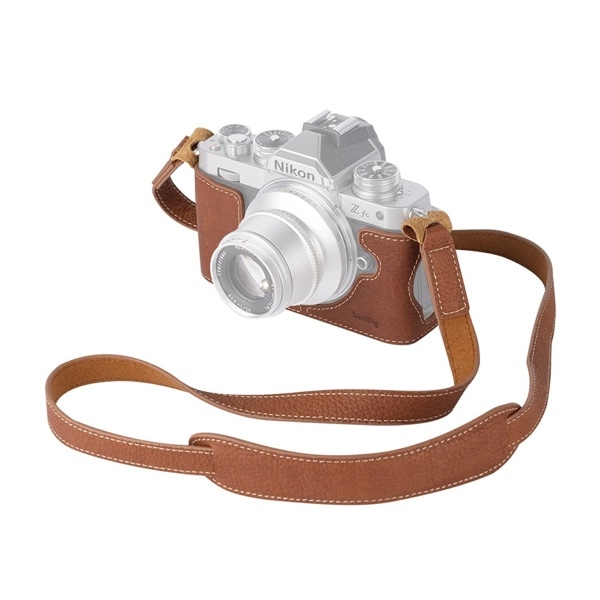 OLYMPUSカメラストラップ(白 革製) - デジタルカメラ