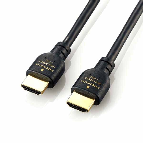 【OUTLET】ELLECOM(エレコム) プレミアムハイスピードHDMI(R)ケーブル 3m GM-DHHDPS14E30B/20240820