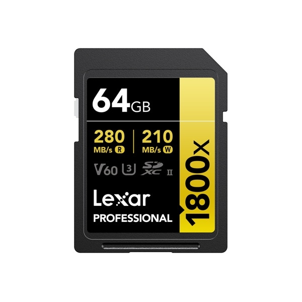 Lexar(レキサー) SDXCカード 1800x UHS-II GOLD U3 V60 64GB ...
