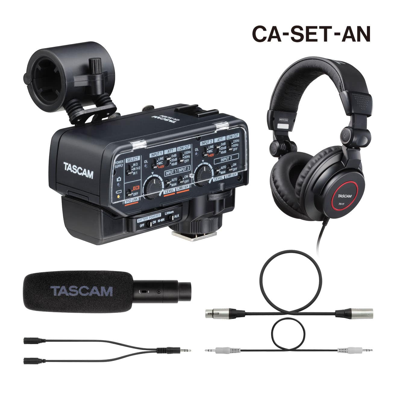 TASCAM(タスカム) カメラ用XLRマイクアダプターCA-XLR2d-ANスターターセット アナログインターフェース用 CA-SET-AN