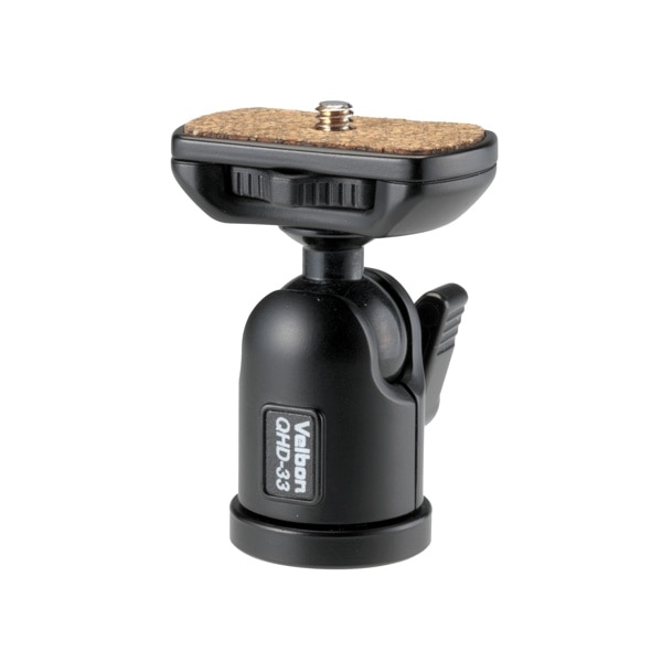 Velbon（ベルボン） 「一脚 スーパー8」「自由雲台 QHD-33M 」 Velbon(ベルボン) 小型自由雲台 QHD-33(QHD-33): 三脚・一脚・雲台 銀