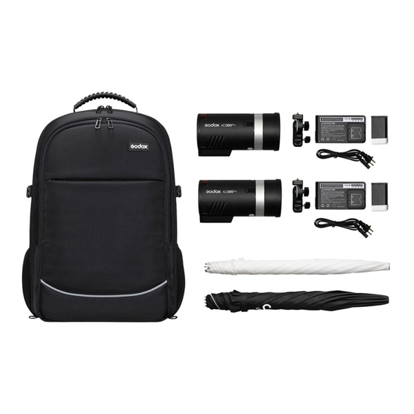 【会員価格/SALE】GODOX(ゴドックス) AD300 Pro 2灯キットデュアルバックパックキット 254139