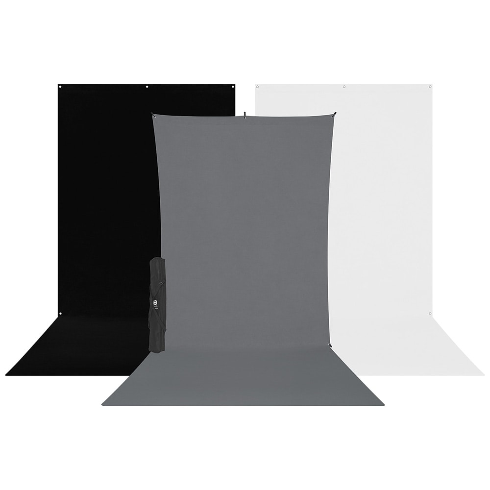 Westcott(ウェストコット) X-Drop バックドロップ 3バックキット 5x12’(1.52x3.66m) ブラック/ホワイト/グレー