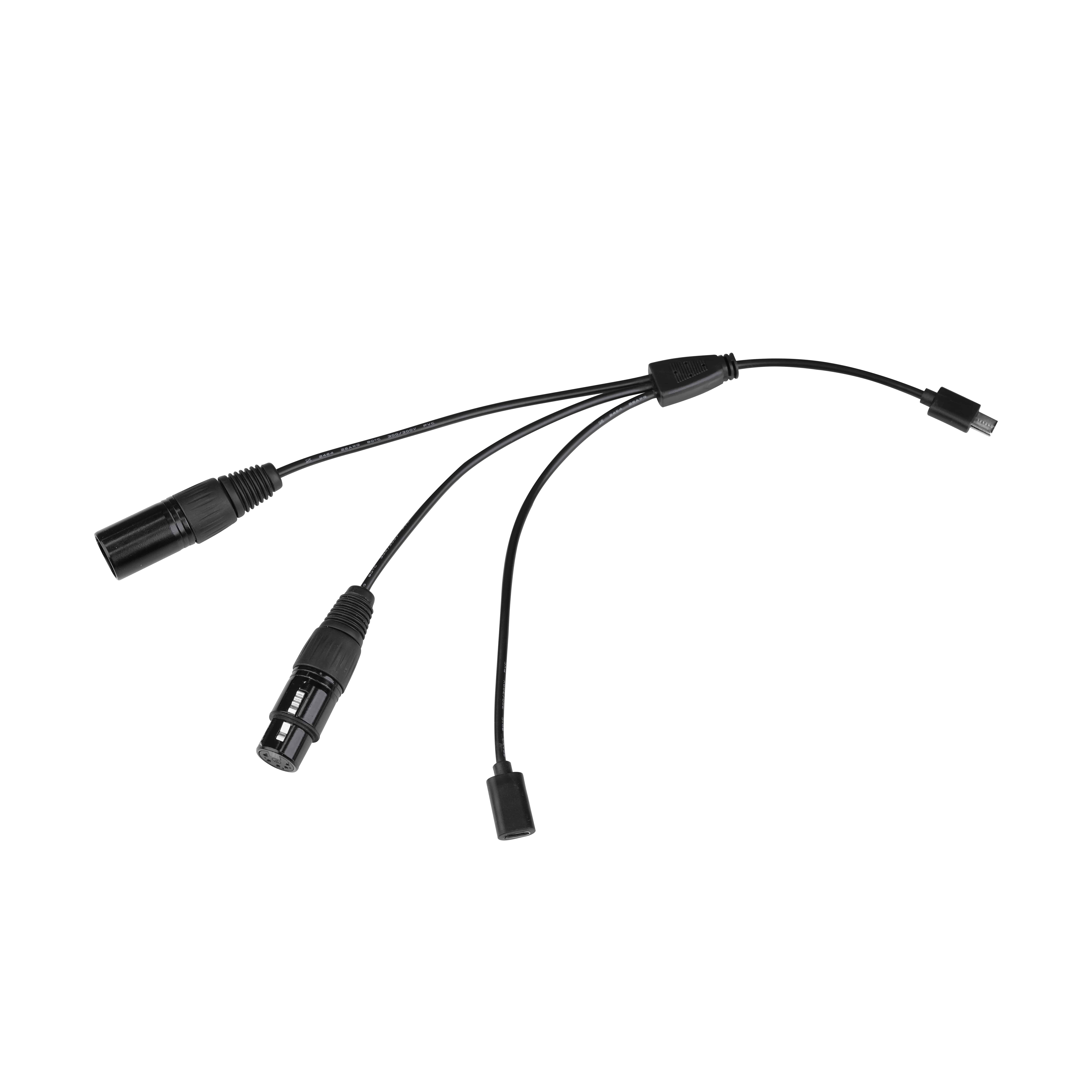 NANLITE(ナンライト) PavoTube T8-7X/PavoTube 10C用 USB-C to DMXケーブルスプリッター CB-DMX-USBC-1/3