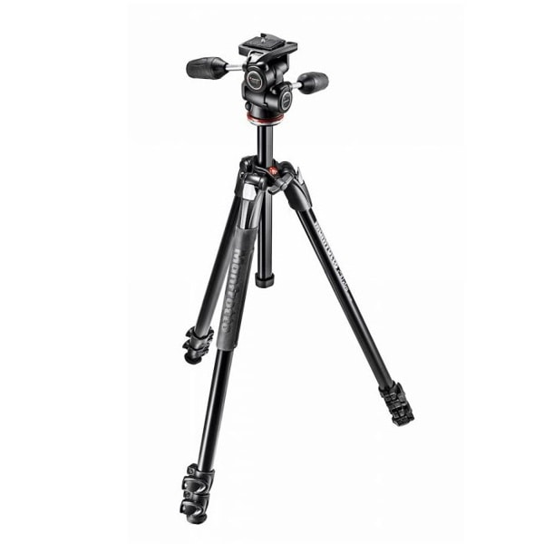 Manfrotto プロ三脚 055アルミ 3段 + RC2付3Way雲台キット