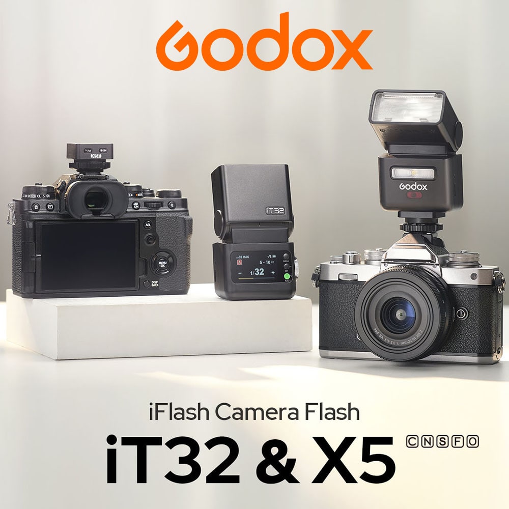 【GODOX】GODOX クロスブランドで使用可能なカメラフラッシュ「iT32」及び各社TTL対応トリガー「X5」