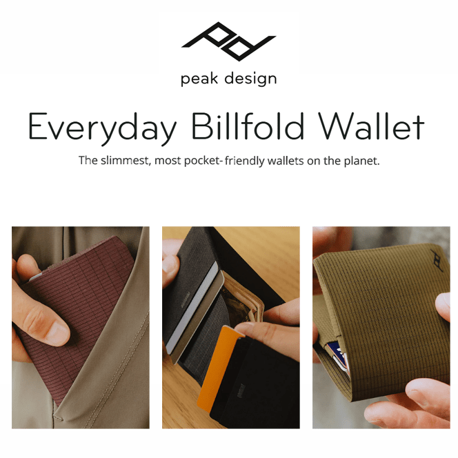 【Peak Design】トラベルに大活躍！ウォレットシリーズ3種類が登場